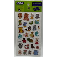 Наліпка 3D "Лісові звірята" 18см, KIDS Line №ZB.63329/Zibi/