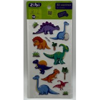 Наліпка 3D "DINO травоїдні" 18см, KIDS Line №ZB.63335/Zibi/