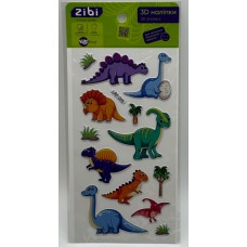 Наліпка 3D "DINO травоїдні" 18см, KIDS Line №ZB.63335/Zibi/
