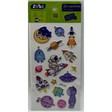 Наліпка 3D "Космічні фантазії" 18см, KIDS Line №ZB.63342/Zibi/