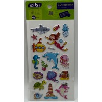 Наліпка 3D "Морські фантазії" 18см, KIDS Line №ZB.63345/Zibi/