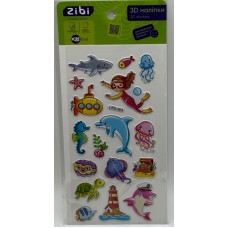 Наліпка 3D "Морські фантазії" 18см, KIDS Line №ZB.63345/Zibi/