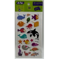 Наліпка 3D "Жителі глибин 2" 18см, KIDS Line №ZB.63347/Zibi/