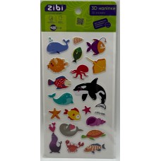 Наліпка 3D "Жителі глибин 2" 18см, KIDS Line №ZB.63347/Zibi/