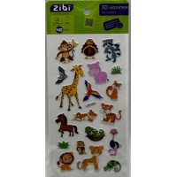 Наліпка 3D "Тварини савани" 18см, KIDS Line №ZB.63359/Zibi/
