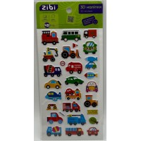 Наліпка 3D "Робочі автівочки" 18см, KIDS Line №ZB.63373/Zibi/
