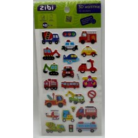 Наліпка 3D "Спец автівочки" 18см, KIDS Line №ZB.63374/Zibi/