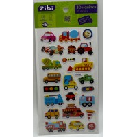 Наліпка 3D "Вантажні автівочки" 18см, KIDS Line №ZB.63375/Zibi/