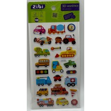 Наліпка 3D "Вантажні автівочки" 18см, KIDS Line №ZB.63375/Zibi/