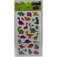 Наліпка 3D "DINO яскравий мікс" 18см, KIDS Line №ZB.63376/Zibi/