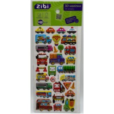 Наліпка 3D "Міський транспорт" 23см, KIDS Line №ZB.63385/Zibi/