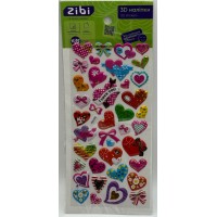 Наліпка 3D "Закохані серця" 23см, KIDS Line №ZB.63386/Zibi/