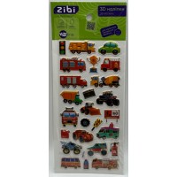 Наліпка 3D "Великі автівки" 23см, KIDS Line №ZB.63393/Zibi/