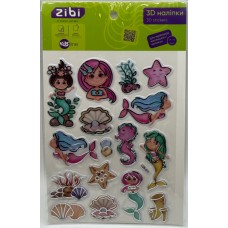 Наліпка 3D "Русалоньки" 19см, KIDS Line №ZB.63396/Zibi/