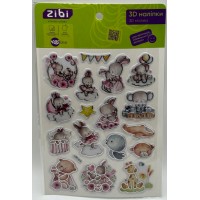Наліпка 3D "Милі звірята" 19см, KIDS Line №ZB.63400/Zibi/