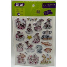Наліпка 3D "Милі звірята" 19см, KIDS Line №ZB.63400/Zibi/
