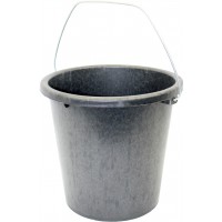 Відро 10л пласт. господар. мірне з метал. ручкою,чорне №0275