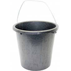 Відро 10л пласт. господар. мірне з метал. ручкою,чорне №0275