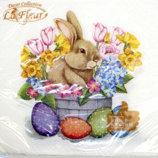 Серветки столові ТМ "La Fluer" 2-х шарові (16шт) Квітучий Великдень(16)