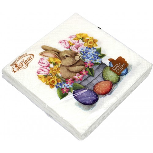 Серветки столові ТМ "La Fluer" 2-х шарові (16шт) Квітучий Великдень(16)
