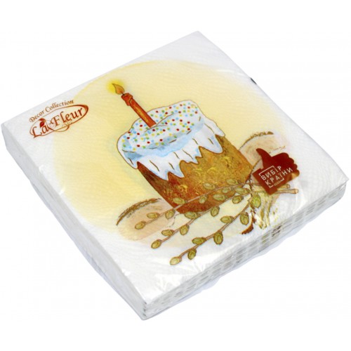 Серветки столові ТМ "La Fluer" 2-х шарові (16шт) Воскресне свято(16)