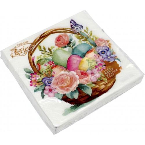 Серветки столові ТМ "La Fluer" 2-х шарові (16шт) Краса Великодня(16)