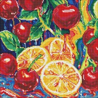 Набір з алмазною мозаїкою "Соковита насолода" 40х40см №AMO8252/Ідейка/