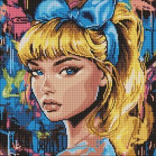Набір з алмазною мозаїкою "Сучасна Попелюшка" 40х40см №AMO8312/Ідейка/