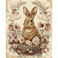 Картини по номерах акрил. "Великодній кролик 2" 30х30см №KHO5183/Ідейка/