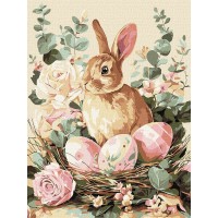 Картини по номерах акрил. "Святковий кролик" 30х40см №KHO5184/Ідейка/
