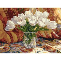 Картини по номерах акрил. "Тюльпановий спокій" 30х40см №KHO3313/Ідейка/