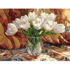 Картини по номерах акрил. "Тюльпановий спокій" 30х40см №KHO3313/Ідейка/