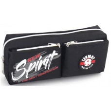 Пенал 1від.,2карм. б/н,на блиск. чорний №KJ3705/Мандарин/(30)