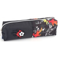 Пенал 1від., б/н,на блиск. чорний №KJ3726/Мандарин/(48)