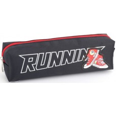 Пенал 1від., б/н,на блиск. чорний №KJ3808/Мандарин/(48)