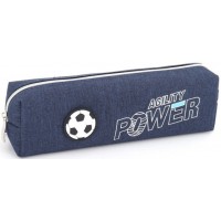 Пенал 1від., б/н,на блиск. синій №KJ3810/Мандарин/(48)