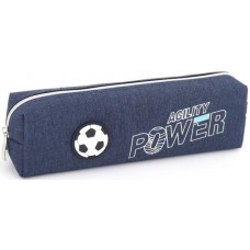 Пенал 1від., б/н,на блиск. синій №KJ3810/Мандарин/(48)