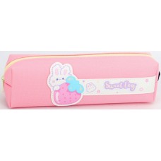 Пенал 1від., б/н,на блиск. рожевий №KJ3816/Мандарин/(48)