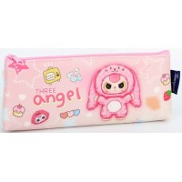 Пенал 1від., б/н,на блиск. рожевий №KJ3888/Мандарин/(60)