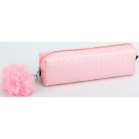 Пенал 1від., б/н,на блиск. рожевий №KJ3893/Мандарин/(48)