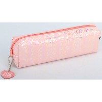 Пенал 1від., б/н,на блиск. рожевий №KJ3894/Мандарин/(48)