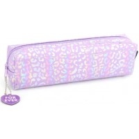 Пенал 1від., б/н,на блиск. фіолетовий №KJ3894/Мандарин/(48)