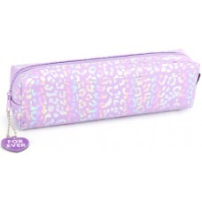 Пенал 1від., б/н,на блиск. фіолетовий №KJ3894/Мандарин/(48)