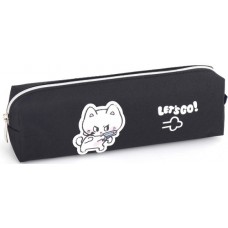 Пенал 1від., б/н,на блиск. чорний №KJ3901/Мандарин/(48)