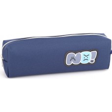 Пенал 1від., б/н,на блиск. синій №KJ3947/Мандарин/(48)