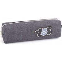 Пенал 1від., б/н,на блиск. сірий №KJ3947/Мандарин/(48)