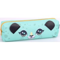 Пенал 1від., б/н,на блиск. бірюзовий №KJ3960/Мандарин/(48)