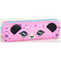 Пенал 1від., б/н,на блиск. рожевий №KJ3960/Мандарин/(48)