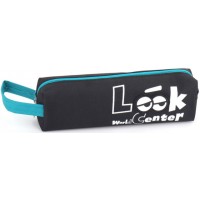 Пенал 1від., б/н,на блиск. чорний №KJ3988/Мандарин/(48)