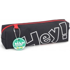 Пенал 1від., б/н,на блиск. чорний №KJ4000/Мандарин/(48)